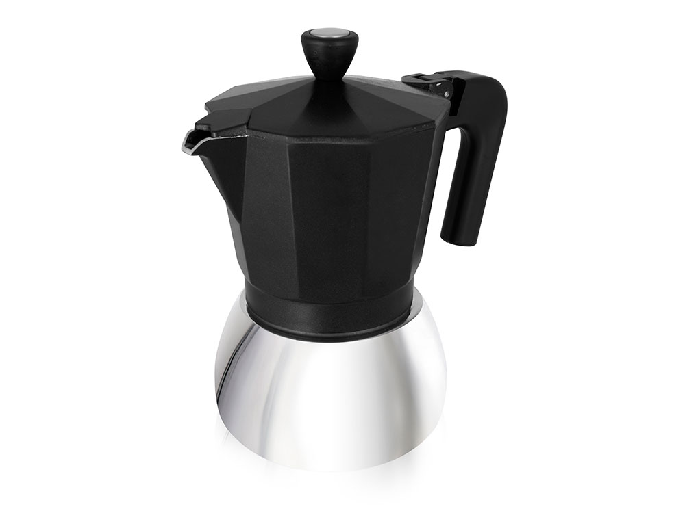 Гейзерная кофеварка Arabica, 300 мл (черный, серебристый)