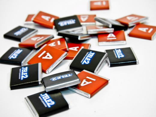 шоколадки с логотипом